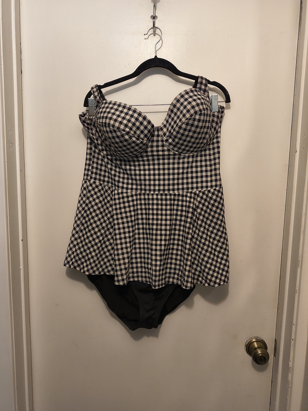 torrid Black and White Gingham One-Piece Swimdress